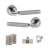 STATUS Dakota Door Handle Pack (Latch Set - 2.5" CE Latch, 4" Slim Knuckle Hinges x2) - Satin Chrome/Polished Chrome