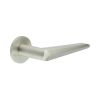 CR-107 Satin Stainless Steel  Sprung Round Rose Door Handle - By Frelan Hardware - CR-107A1SSS