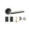 Atlantic Alaska Door Pack Bundle (3" Latch, 3"x2" Hingesx3) - Matt Black