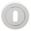 STATUS Key Escutcheons on Round Rose - Polished Chrome (Pair)