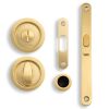 Valli Radius Sliding Door Set - Satin Brass PVD