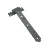 Hook and Band Hinge - Straight 12" - 300mm Black