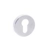 Forme Euro Escutcheons on Minimal Round Rose - Polished Chrome (Pair)