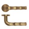 Zoo Hardware Vasco Lever On Round Rose - Antique Brass