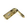 Aged Brass Reeded Lever Euro Lock Set