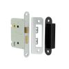 Jedo Kontrax 2 Lever Sashlocks with Radiused Forend & Strike Plate 76mm Satin Nickel - By Frelan Hardware - JL480RSN