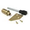 Satin Brass Key-Flush Sash Stop