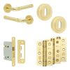 Complete Midtown Door Handle Pack - Sashlock - Satin Brass - 76mm / 3-inch Hinges - JE-G8B8-SB