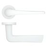 Zoo Hardware Como Lever on Round Rose - White