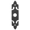 Zoo Hardware Bell Push with Fleur de Lys Plate - 30mm x 127mm - Black
