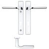 Zoo Hardware Vela Lever Euro Lock (92mm c/c) On Narrow Backplate - 220x32mm - Polished Chrome