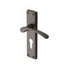 Heritage Brass Door Handle for Euro Profile Plate Sophia Design Matt Bronze finish