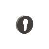 Senza Pari Euro Escutcheons on Minimal Round Rose - Urban Dark Bronze (Pair)