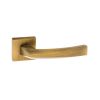 Forme Crystal Lever Door Handle on Minimal Square Rose - Yester Bronze (Pair)