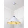 Hammered Brass Hockley Pendant in Birch