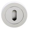Millhouse Brass Key Escutcheons on Round Rose - Polished Chrome (Pair)