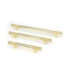 Polished Brass Half Brompton Pull Handle - Large