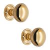 Edwardian Ball Rim/Mortice Door Knob Aged Brass
