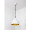 Hammered Brass Brindley Pendant in Flock