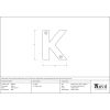 Satin Chrome Letter K