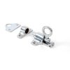 Polished Chrome Fanlight Catch + Two Keeps