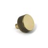 Aged Brass Brompton Cabinet Knob - 32mm (No rose)