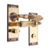 Regency Lever on Backplate Bathroom Aged Brass