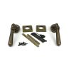 Burnished Brass Newbury Lever on Rose Set (Square) - Unsprung
