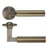 Zoo Hardware Garda Lever on 4mm Round Slim Sprung Rose - Antique Brass