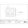 Polished Chrome 175mm Art Deco Rectangular Pull -Privacy Set