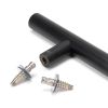 Matt Black SS (316) 1.2m T Bar Handle Secret Fix 32mm Ø
