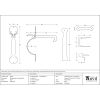 Black Medium Bean Thumblatch - XL