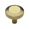 Heritage Brass Cabinet Knob Ridge Design 38mm Polished Brass finishUK Registered Design Number 6194410