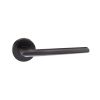 Forme Boston Lever Door Handle on Minimal Round Rose - Matt Black (Pair)