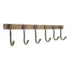 Iron Coat Hook Twisted 6 leg - Antique