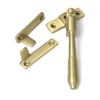 Satin Brass Night-Vent Locking Reeded Fastener
