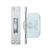 Zoo Hardware Brass Ball Bearing Pulleys - 2 1/4" Square Forend - Satin Chrome