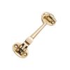 Silent Cabin Hook 4" - 100mm Polished Brass