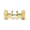 Polished Brass Brompton Mortice/Rim Knob Set (Art Deco)