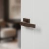 Forme Asti Lever Door Handle on Minimal Square Rose - Urban Bronze (Pair)