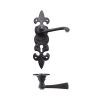 Zoo Hardware Lever on Fleur de Lys Lock Backplate - Black