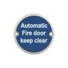 Stainless Steel Automatic Fire Door Keep Clear 75mm Satin Stainless Steel - By Frelan Hardware - JS110SSS