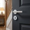 Complete Hex Door Handle Pack - Sashlock - Polished Chrome - 76mm / 4-inch Hinges - JE-C8A8-PC