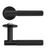 Zoo Hardware Orta Lever on 4mm Round Slim Sprung Rose - Black