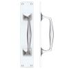 Zoo Hardware Pull Handle on Backplate - Polished Chrome