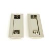 Polished Nickel 175mm Art Deco Rectangular Pull -Privacy Set