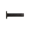Zoo Hardware Door Stop - Cylinder c/w Rose - 90mm - Black