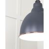 White Gloss Brindley Pendant in Slate