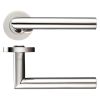 Zoo Hardware 19mm Mitred Lever on Round Rose - Grade 304 - Polished Stainless