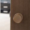Millhouse Brass Harrison Brass Knurled Mortice Knob on Concealed Fix Rose - Satin Nickel